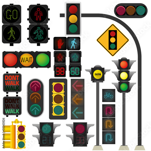 Traffic light vector
