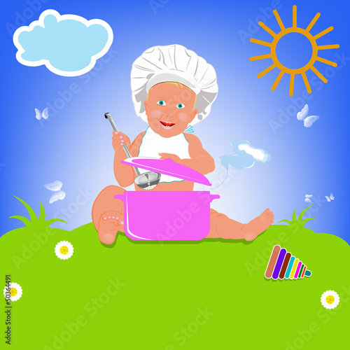 Healthy nutrition food for baby.Vector