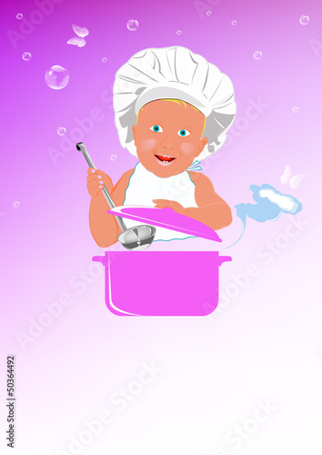 Healthy nutrition food for baby.Vector