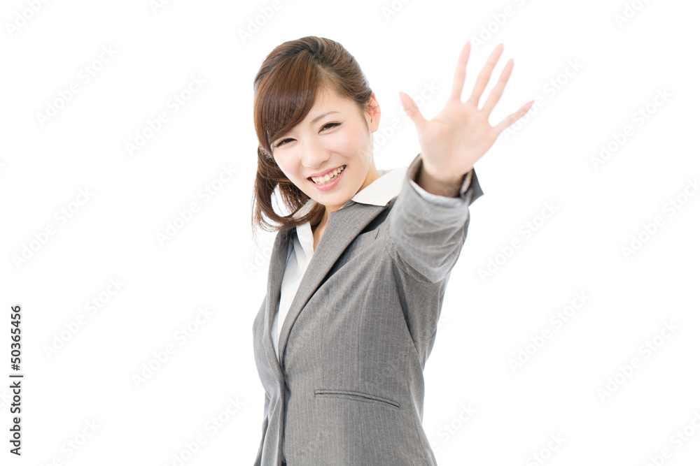 Beautiful asian business woman on white background Beautiful asian business woman on white background
