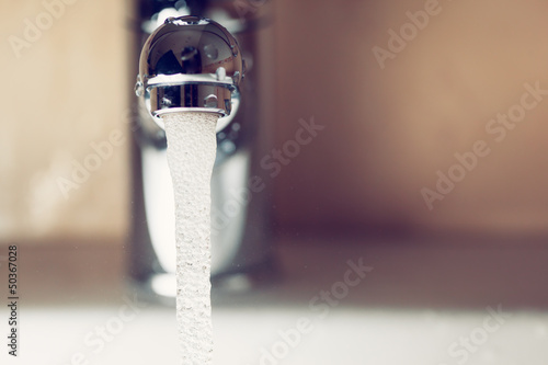 Obraz na płótnie working water tap