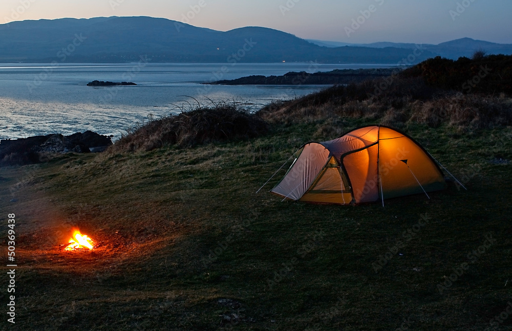 Tent near the beach