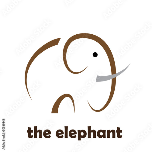 Simple Vector Logo elephant