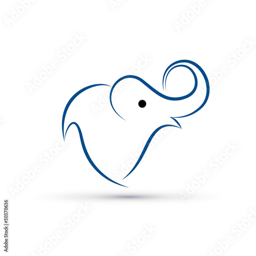 Simple Vector Logo elephant