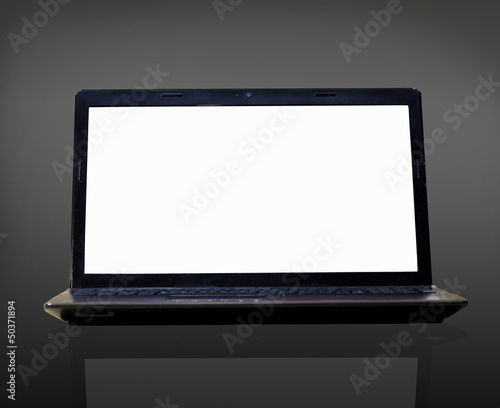 Professional Laptop isolated on dark