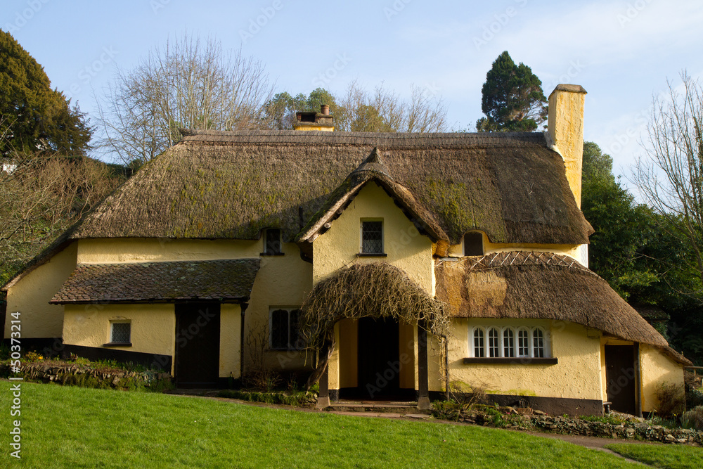 English Thatched Cottage Selworthy Somerset
