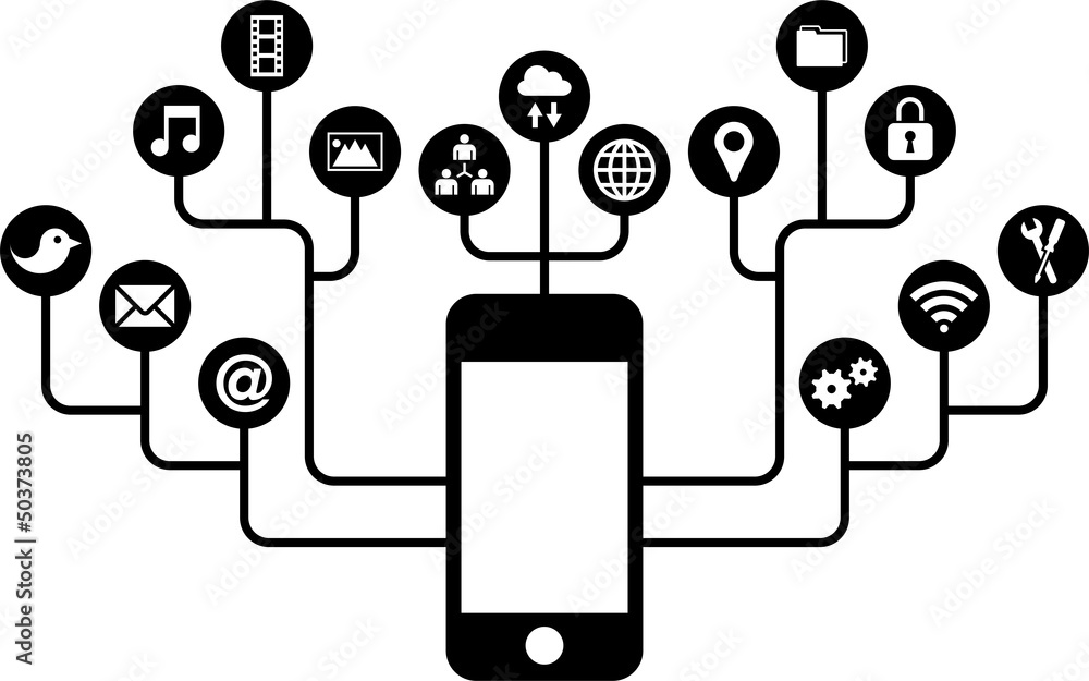 © beguima - Smartphone & Social Media icons, Media concept © beguima - Smartphone & Social Media icons, Media concept