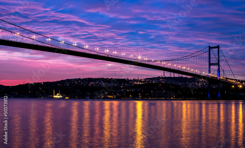 sunrise at the bosporus bridge