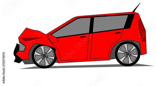 Crashed car