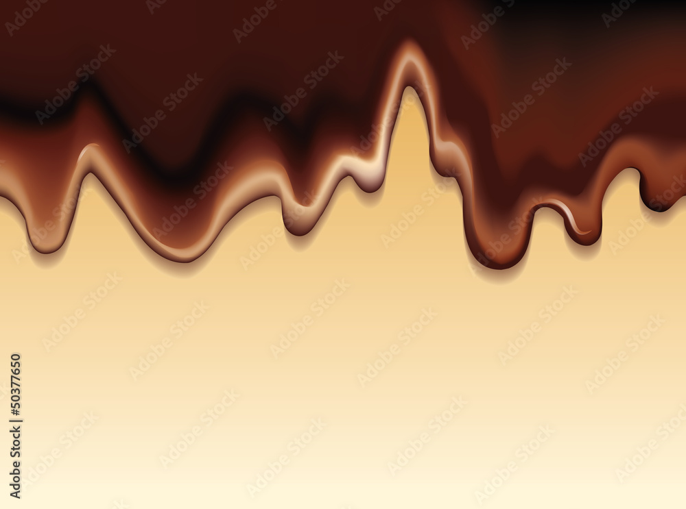 Vector background with a flowing hot chocolate Vector background with a flowing hot chocolate