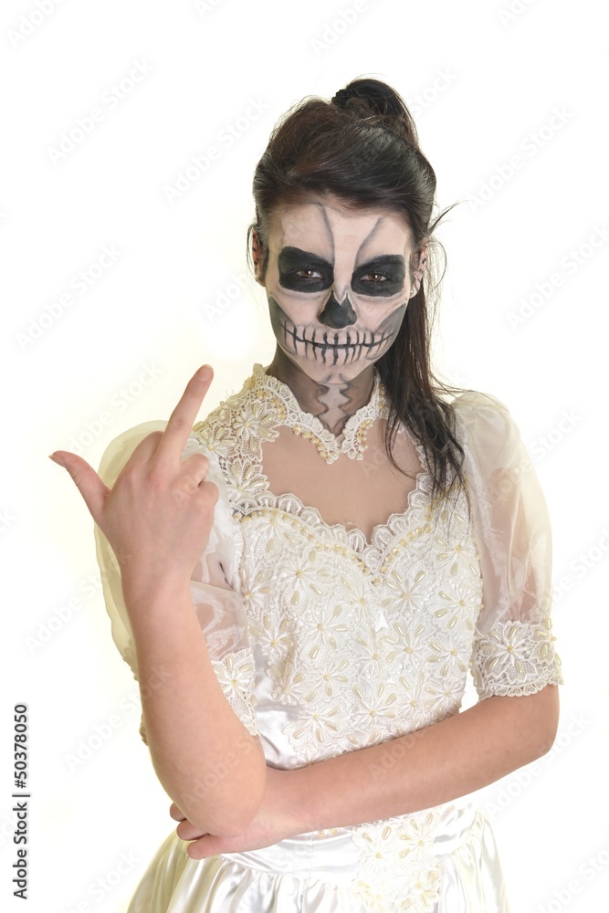 Femme maquillé en crâne Femme maquillé en crâne