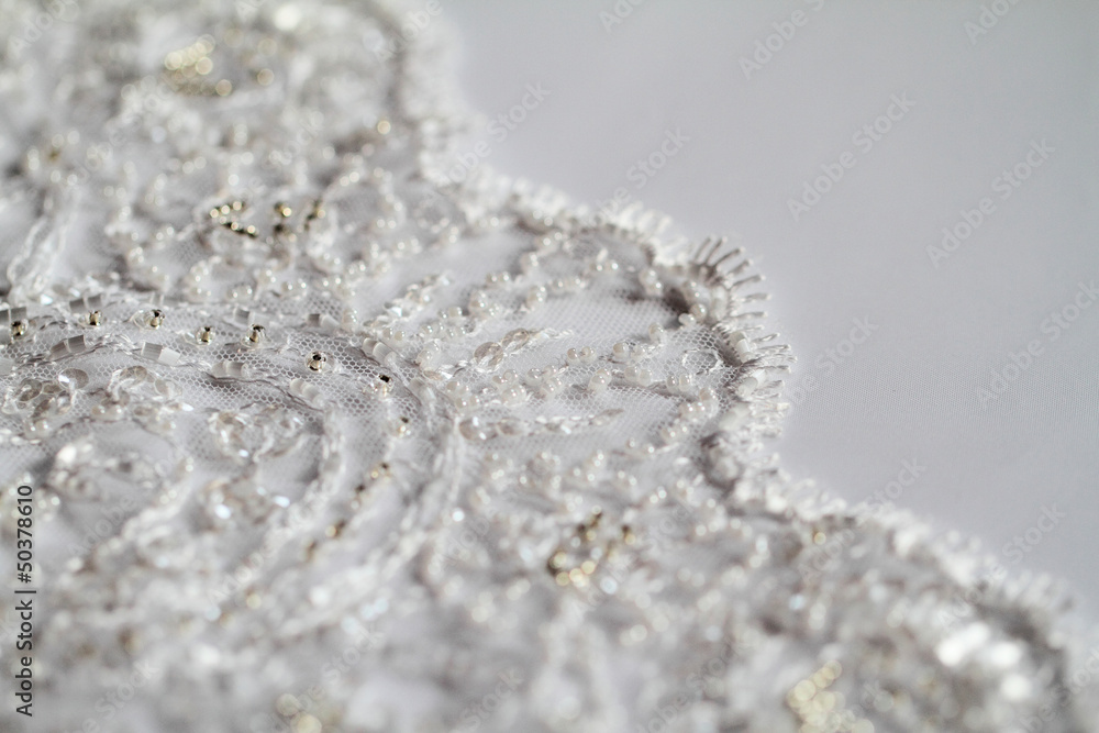 Detail of wedding dress