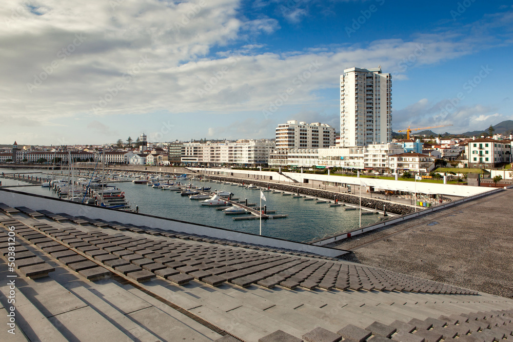 Fototapeta premium View to the Ponta Delgada city