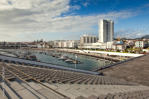 View to the Ponta Delgada city photo