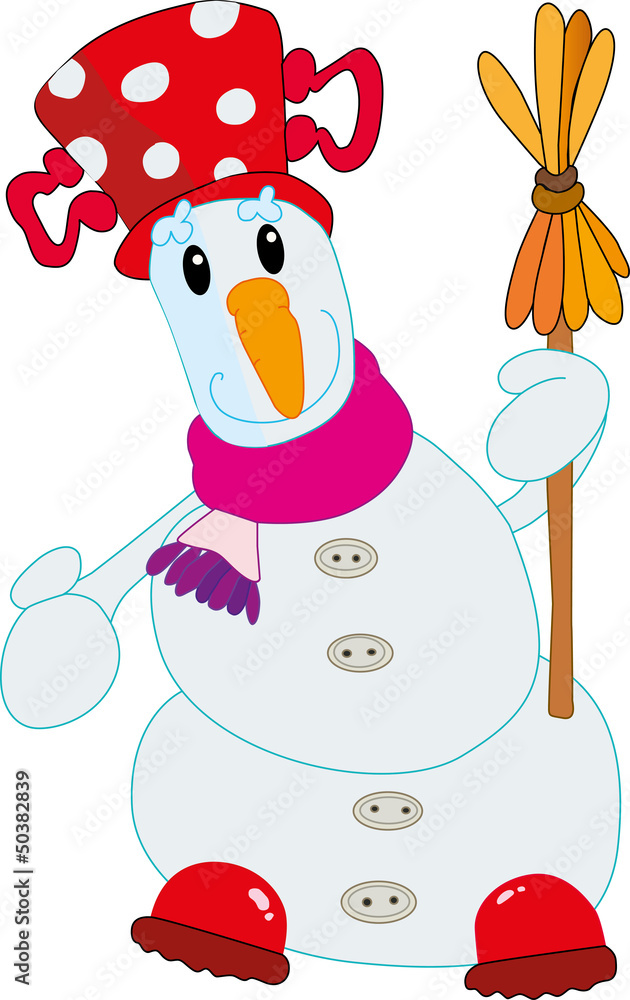 Naklejka premium Snowman