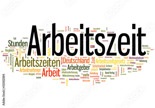 Schilderij op canvas Arbeitszeit