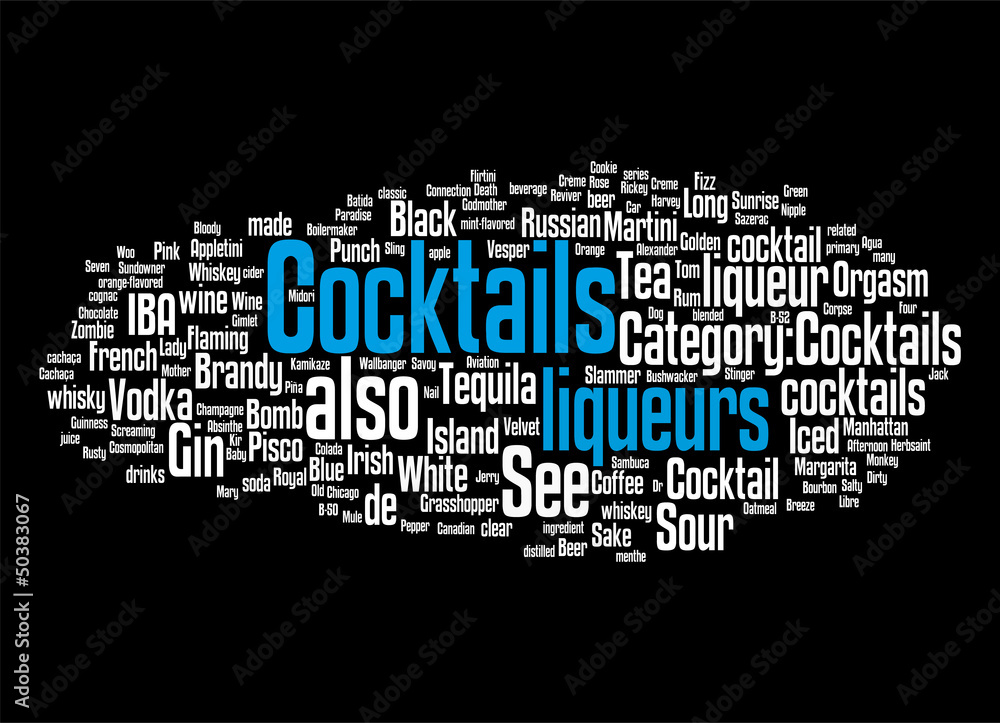 Cocktails Liqueurs concepts
