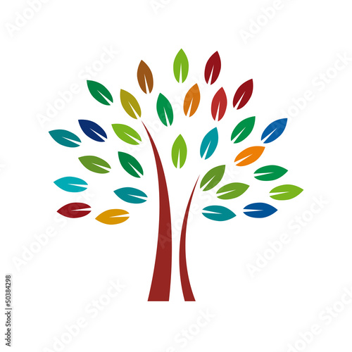 Vector Logo colorful tree