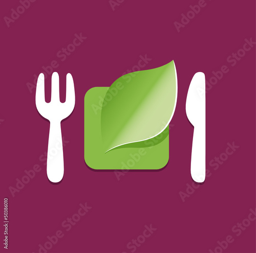Logo Vegetarian Restaurant  vector