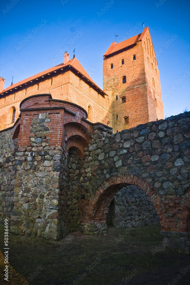 Fototapeta premium Trakai castle in Lithuania in spring time