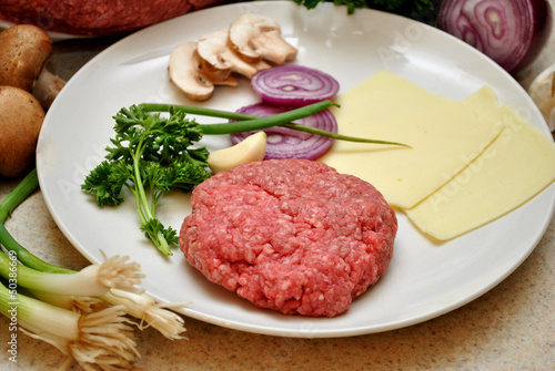 Delicious Mouth Watering Cheeseburger Ingredients