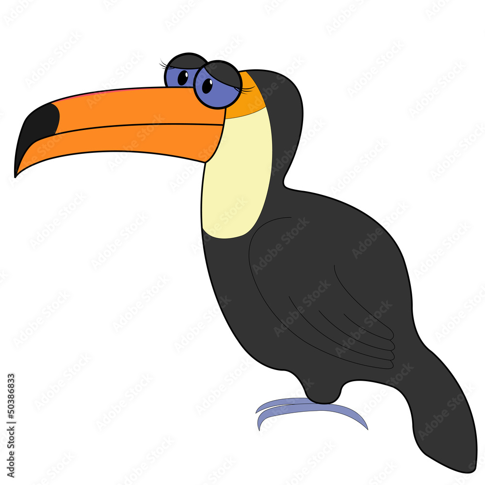 Fototapeta premium Toucan Cartoon Vector Illustration