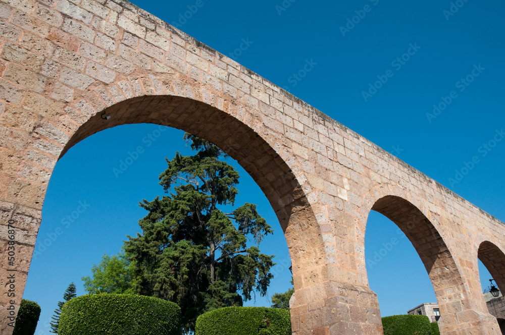 Ancient Aqueduct of Morelia, Michoacan (Mexico)