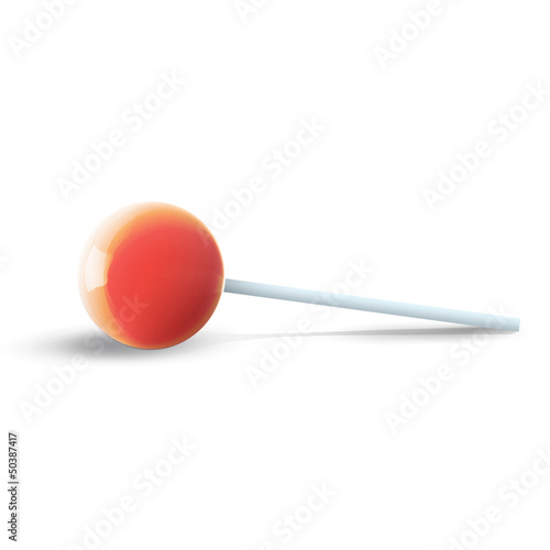 Isolated red lollipop. Vector design.
