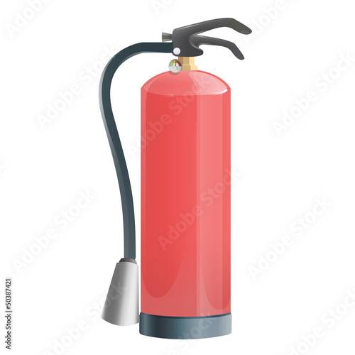 Extinguisher isolated on white. Vector design.