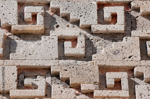 Canvas Print Glyph in archaeological site of Mitla, Oaxaca (Mexico)
