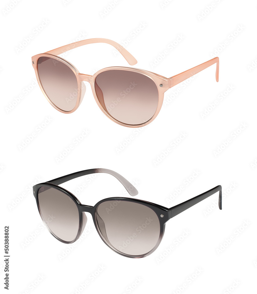 Pair of sunglasses in different colors isolated on white Pair of sunglasses in different colors isolated on white