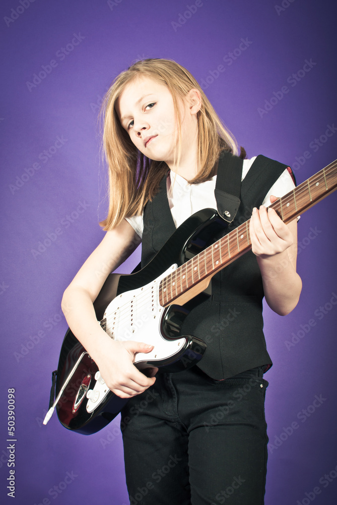 Obraz premium Playing the electric guitar