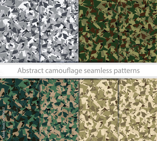 Abstract camouflage seamless texture. 4 type in 8 variations