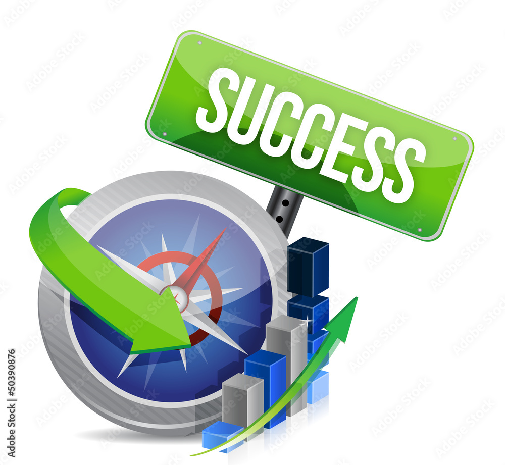 business success compass concept business success compass concept