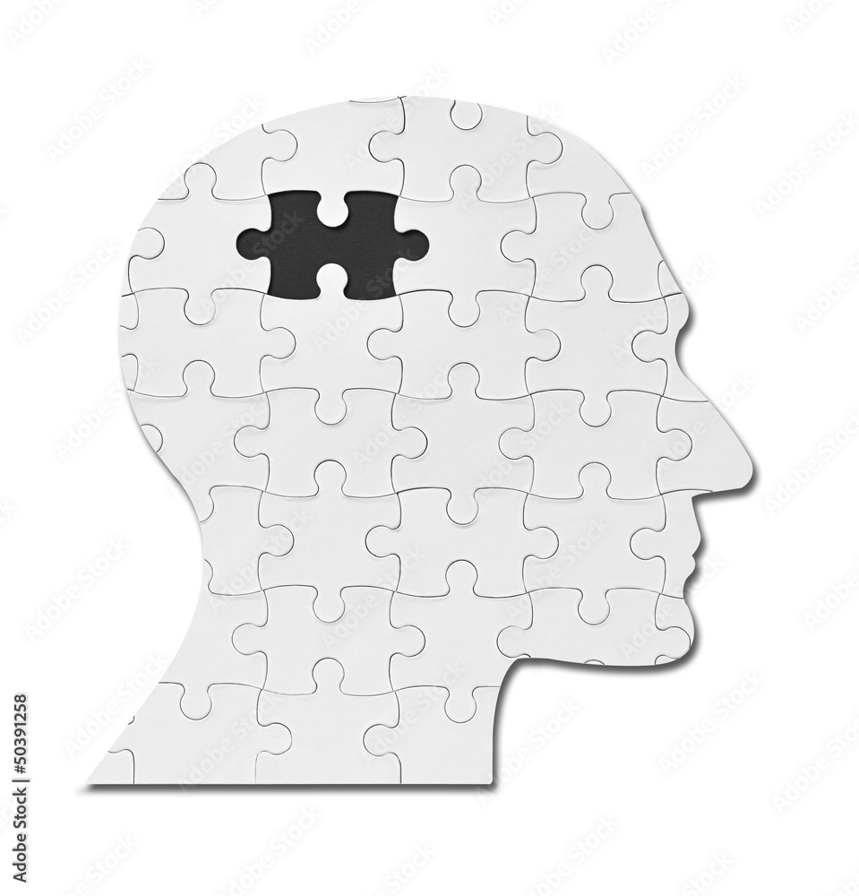 puzzle game solution head silhouette mind brain