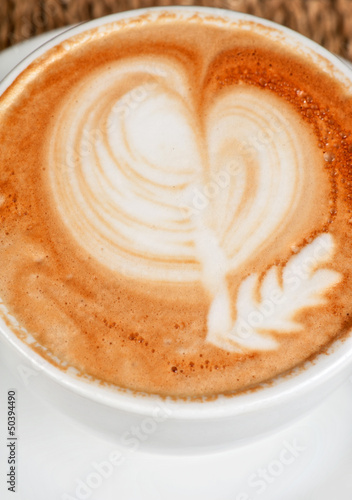 Deliicous coffee closeup