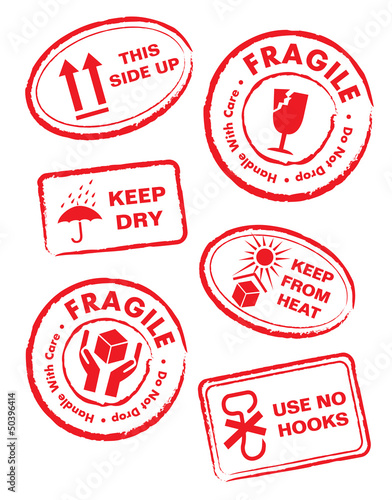 Shipping Label different message and graphic pattern set