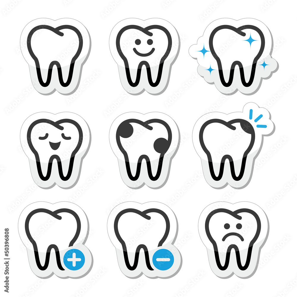 Tooth , teeth vector icons set Tooth , teeth vector icons set
