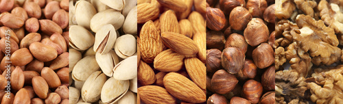 Wallpaper Mural Set of dried nuts Torontodigital.ca