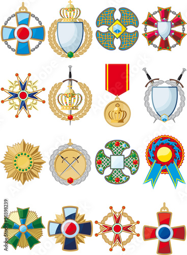 set of various medals