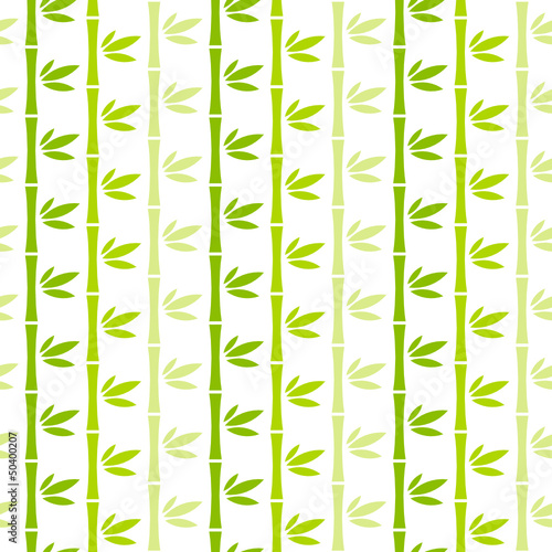 Seamless Pattern Abstract Bamboo Green Colors