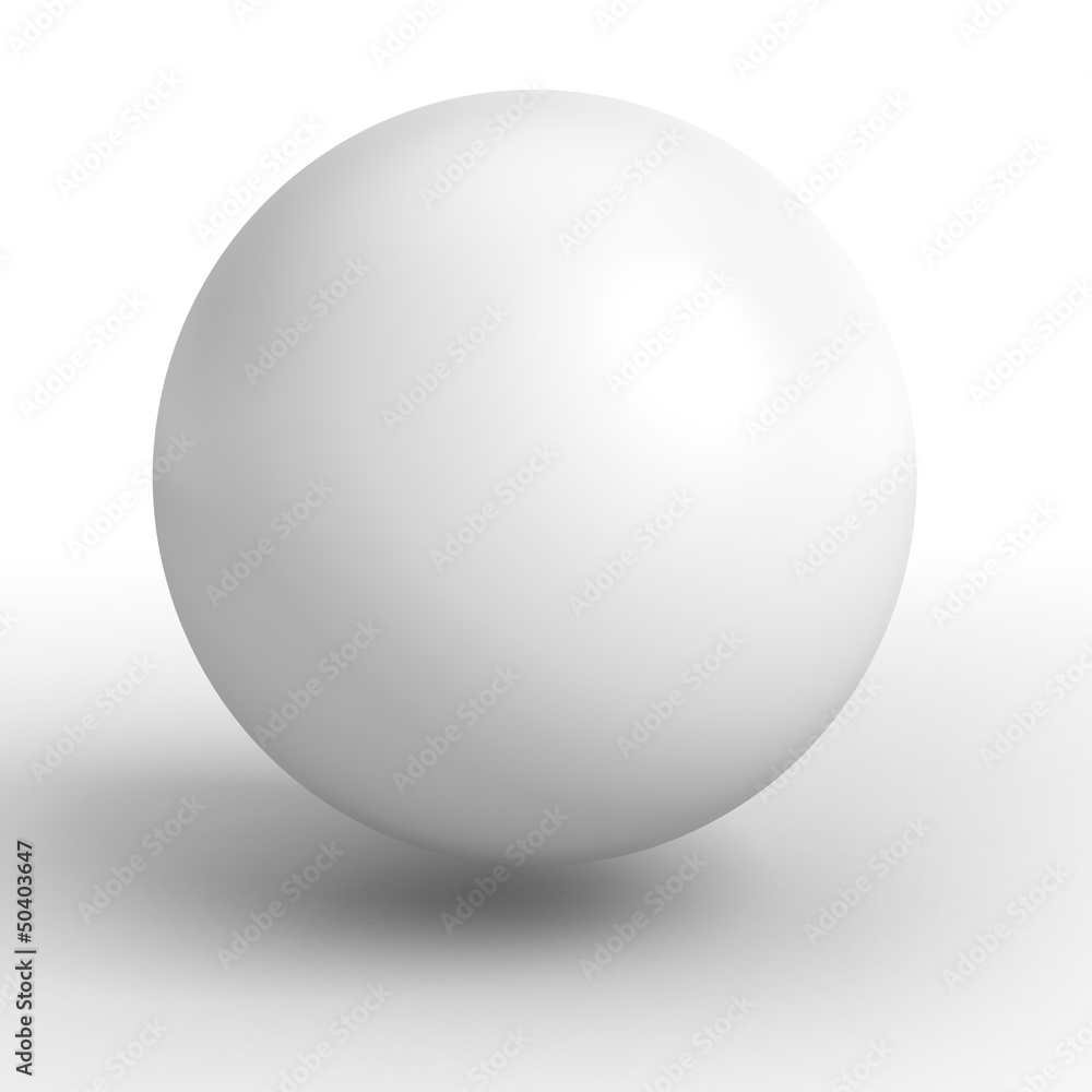 3d white sphere