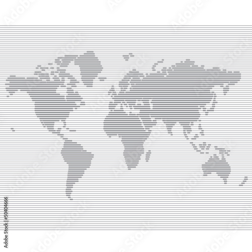 striped line world map vector template