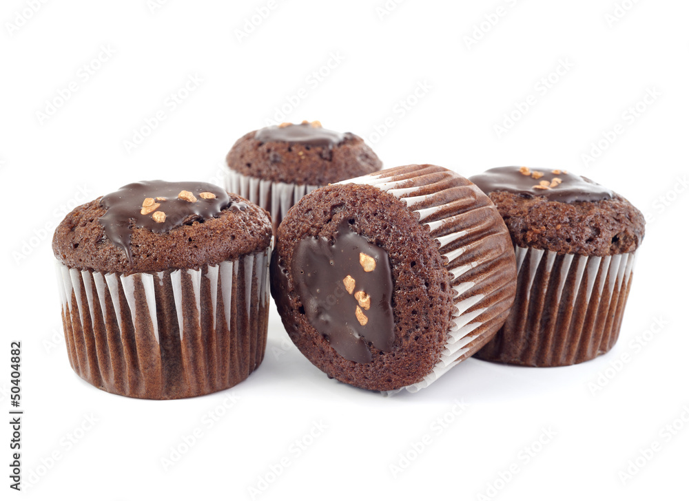 Muffins, isolated on white background Muffins, isolated on white background