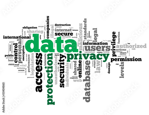 "DATA PROTECTION" Tag Cloud (personal privacy access security)