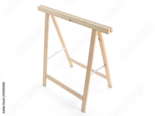 Wooden sawhorse