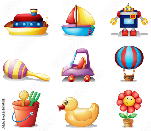 Different kinds of toys