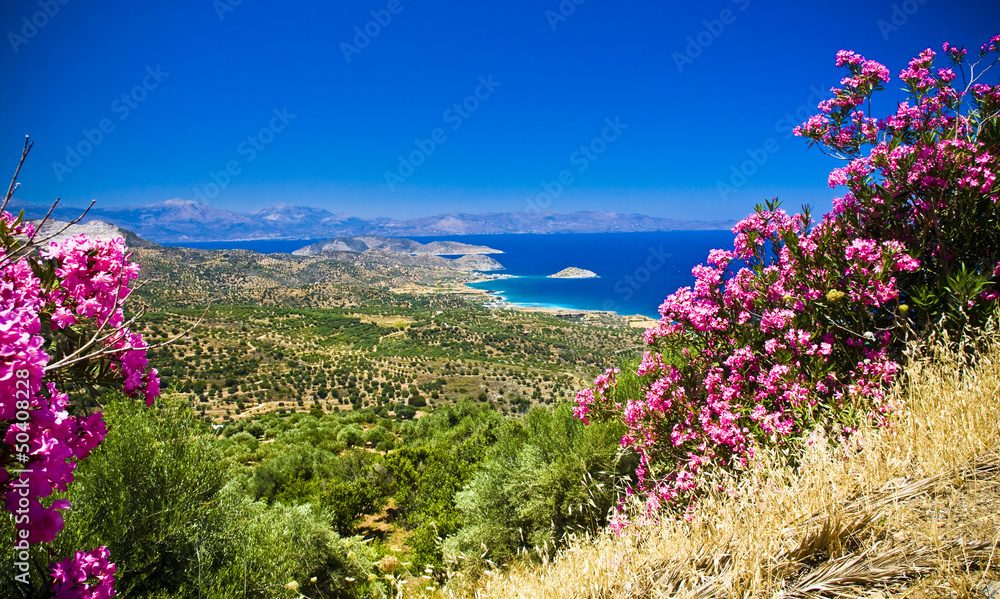 Obraz premium Turquise water of bay on Crete, Greece