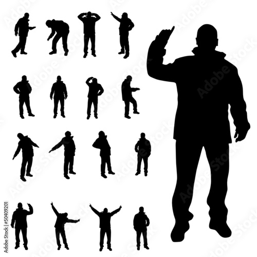 man vector silhouette illustration