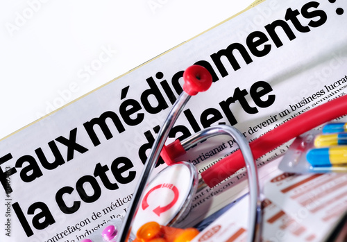 Obraz na plátně alerte aux faux médicaments,mondialisation